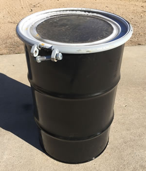30 Gallon Metal Barrel/Drum Open Top - Side View