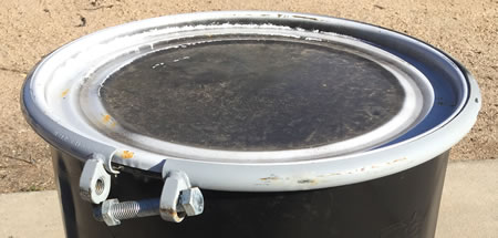 30 Gallon Metal Barrel/Drum Open Top - Top View