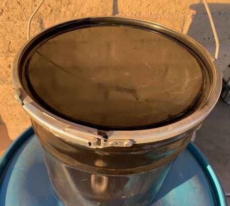 5 Gallon Metal Barrel/Drum/Bucket Open Top - Top View