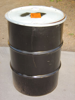 55 Gallon Metal Barrel/Drum Open Top - Side View