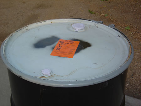 55 Gallon Metal Barrel/Drum Open Top - Top View